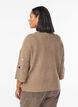 Genser med hjerter og 3/4 ermer, Brun, Model image number 2