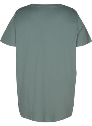 Oversized T-skjorte i økologisk bomull, Balsam Green, Packshot image number 1