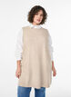Kort ermel&oslash;s strikkekjole, Beige, Model image number 0