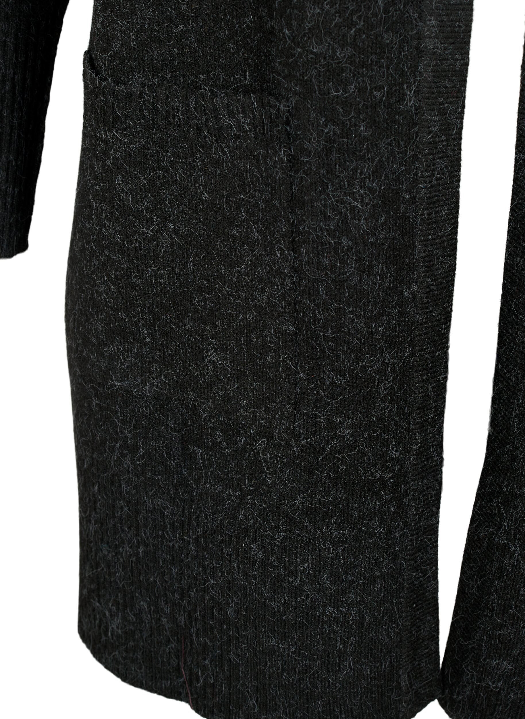 ZizziMelert strikket cardigan med lommer, Gr&aring;, Packshot image number 3
