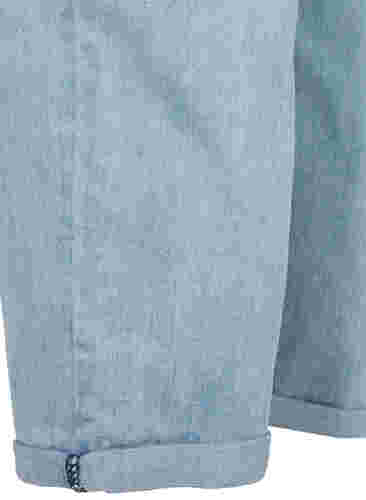 7/8-jeans med en liten brett og høyt liv, Light blue denim, Packshot image number 3