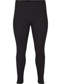 Viskoseleggings med knapper, Svart Viskoseleggings med knapper