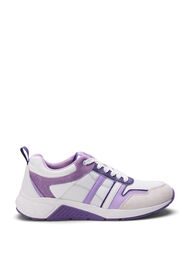 Wide fit sneakers, White Purple, Packshot