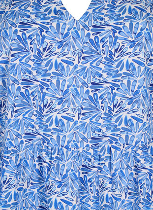 Flash - Kjole i A-linje med trykk, White Blue AOP, Packshot image number 2