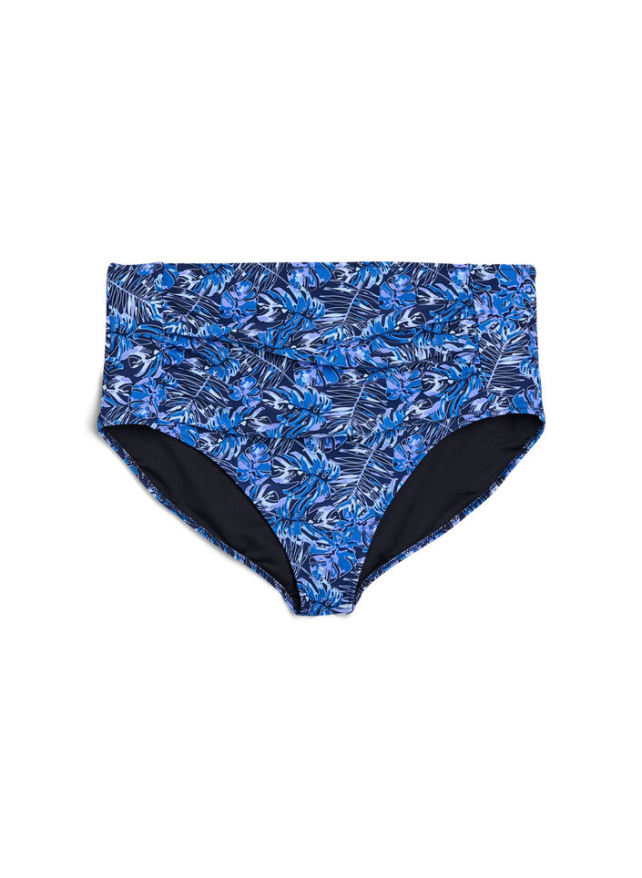 H&oslash;ytlivs bikinitruse med m&oslash;nster, Bl&aring;, Packshot image number 0