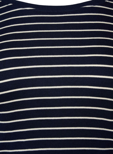 Stripete genser med rund hals, Night Sky Stripe, Packshot image number 2