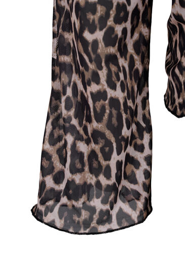 Langermet mesh topp med leopardmønster, Leo, Packshot image number 3