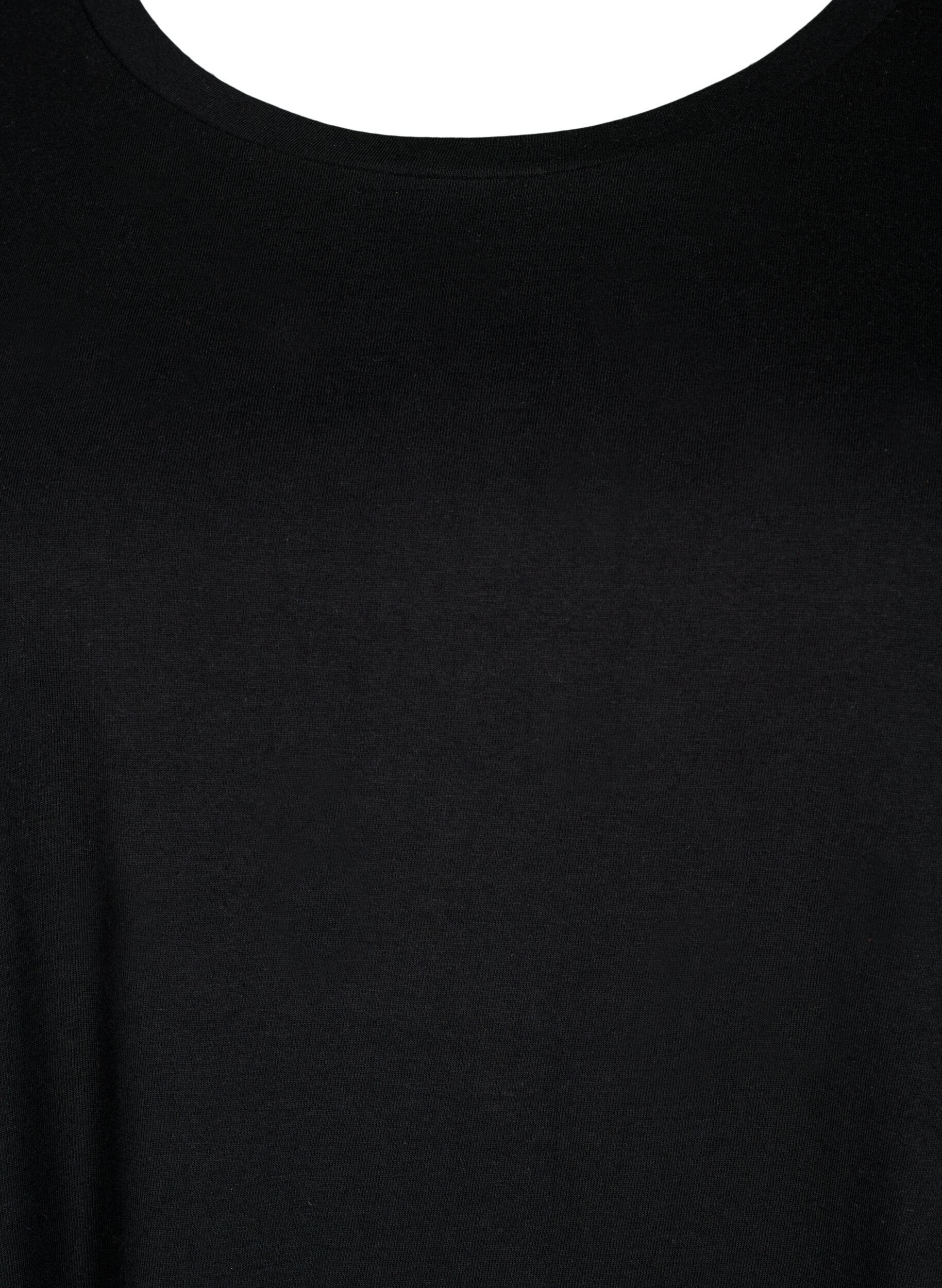 Zizzi 2 stk. bomullskjoler med korte ermer, Black/Black, Packshot image number 3