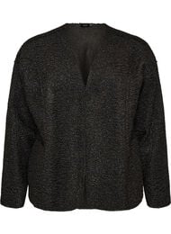 Loose fit cardigan med lommer, Svart