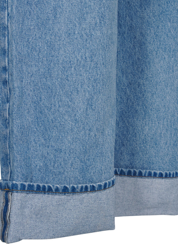 Jeans med vide ben og oppbrett, L.B.Denim, Packshot