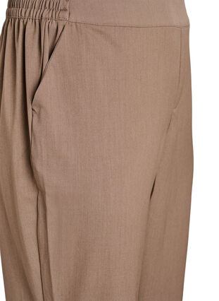 Zizzi Loose fit bukser med høy midje, Brun, Packshot image number 2