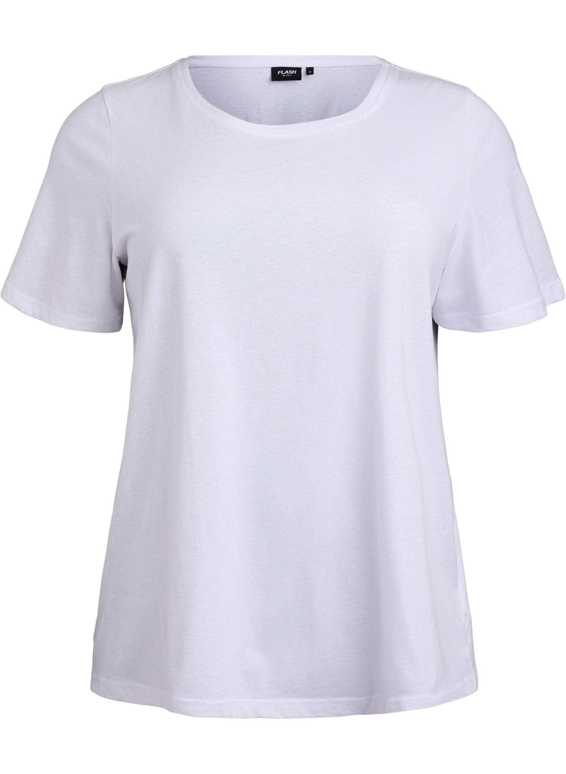 Zizzi FLASH - 2-pakk t-skjorter med crewneck, Black/White, Packshot image number 3