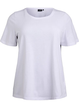 Zizzi FLASH - 2-pakk t-skjorter med crewneck, Black/White, Packshot image number 3