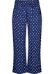 Løse bukser i bomullsmuslin med polka dots, Blå, Packshot image number 0