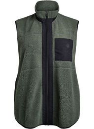 Sporty teddyvest med lommer, Thyme