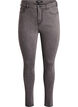 Amy super slim fit jeans med h&oslash;y midje, Gr&aring;, Packshot image number 0
