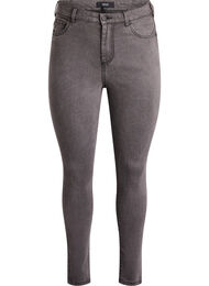 Amy super slim fit jeans med h&oslash;y midje, Gr&aring;