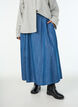 Maxiskj&oslash;rt i lyocell med plagg i denim, Bl&aring;, Model image number 2