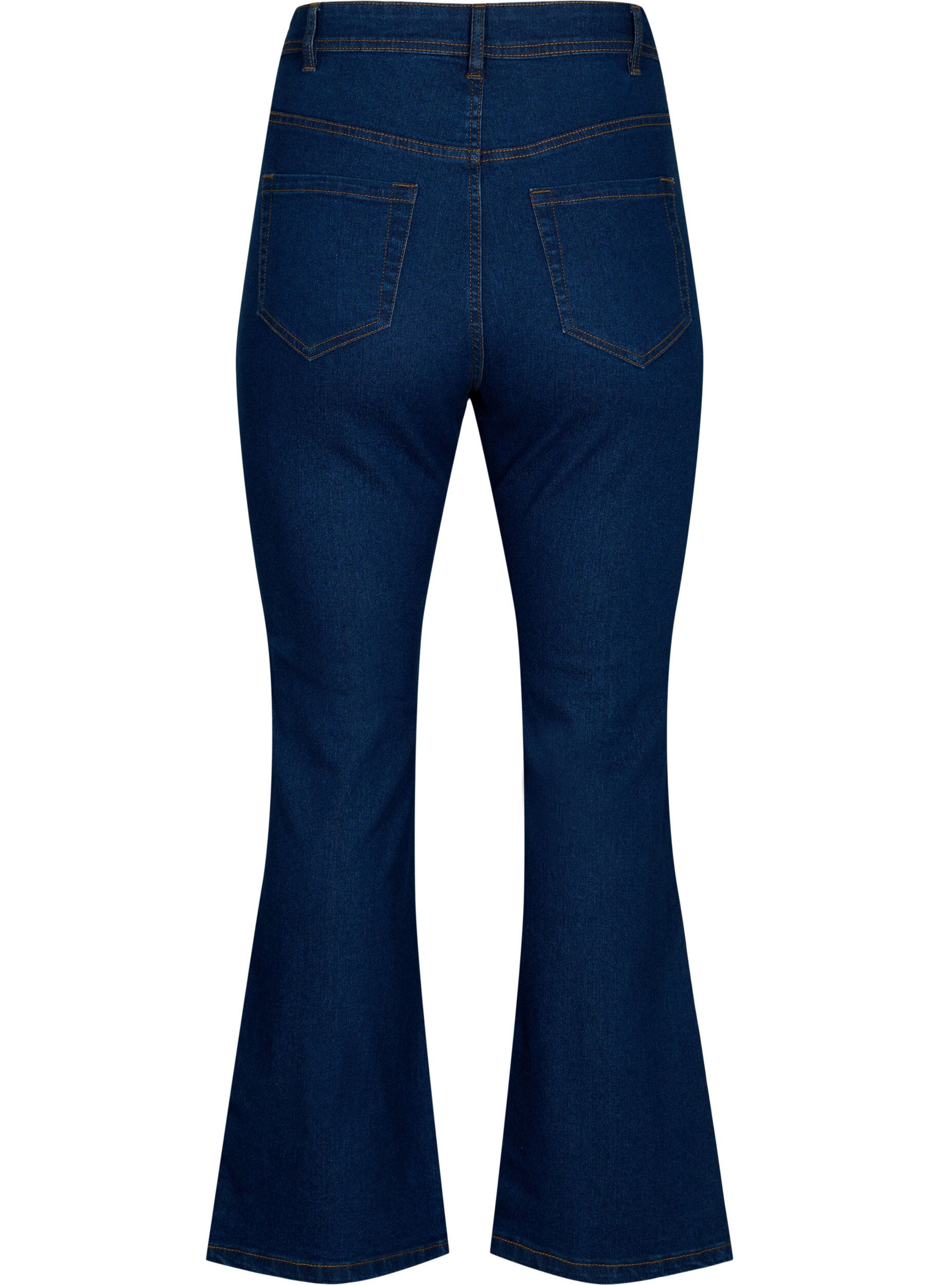 ZizziH&oslash;ytlivs jeans med bootcut, Bl&aring;, Packshot image number 1