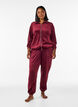 Loose fit velourbukser, R&oslash;d, Model image number 0