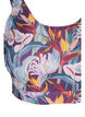 Mønstrete bikinitopp med rund hals, Deep Tropical Print, Packshot image number 2