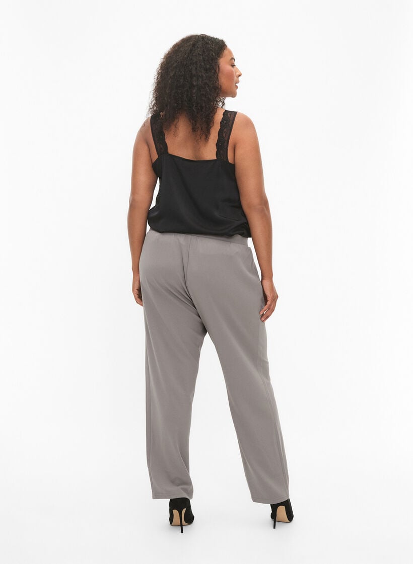 Bukser med straight fit, Beige, Model image number 1