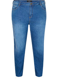 Cropped mom fit Mille jeans med en løs passform, Blue denim