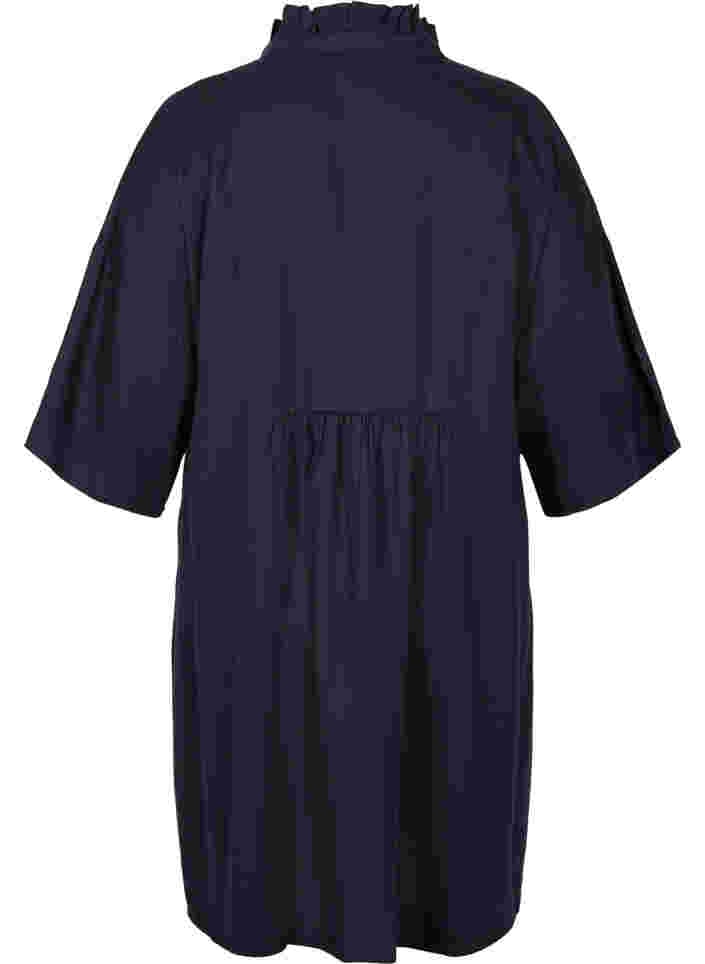 Kjole med 3/4-ermer i lyocell (TENCEL™), Black, Packshot image number 1