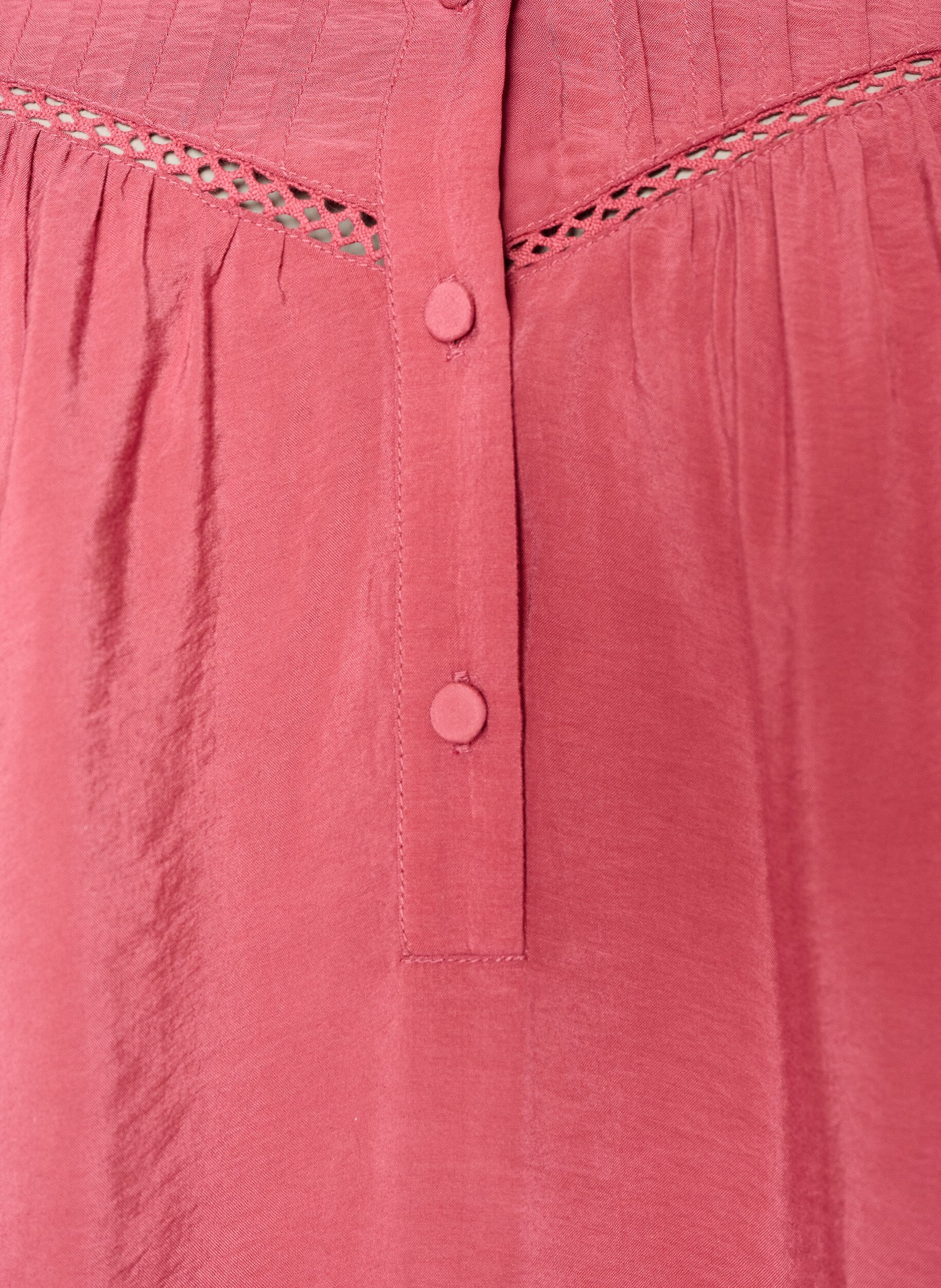 ZizziViskosebluse med legg og ballongeffekt, Rosa, Packshot image number 2