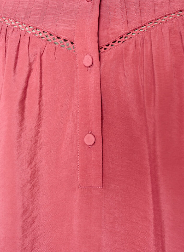 Viskosebluse med legg og ballongeffekt, Rosa, Packshot image number 2