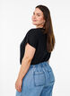 Loose t-skjorte med rund hals, Svart, Model image number 2