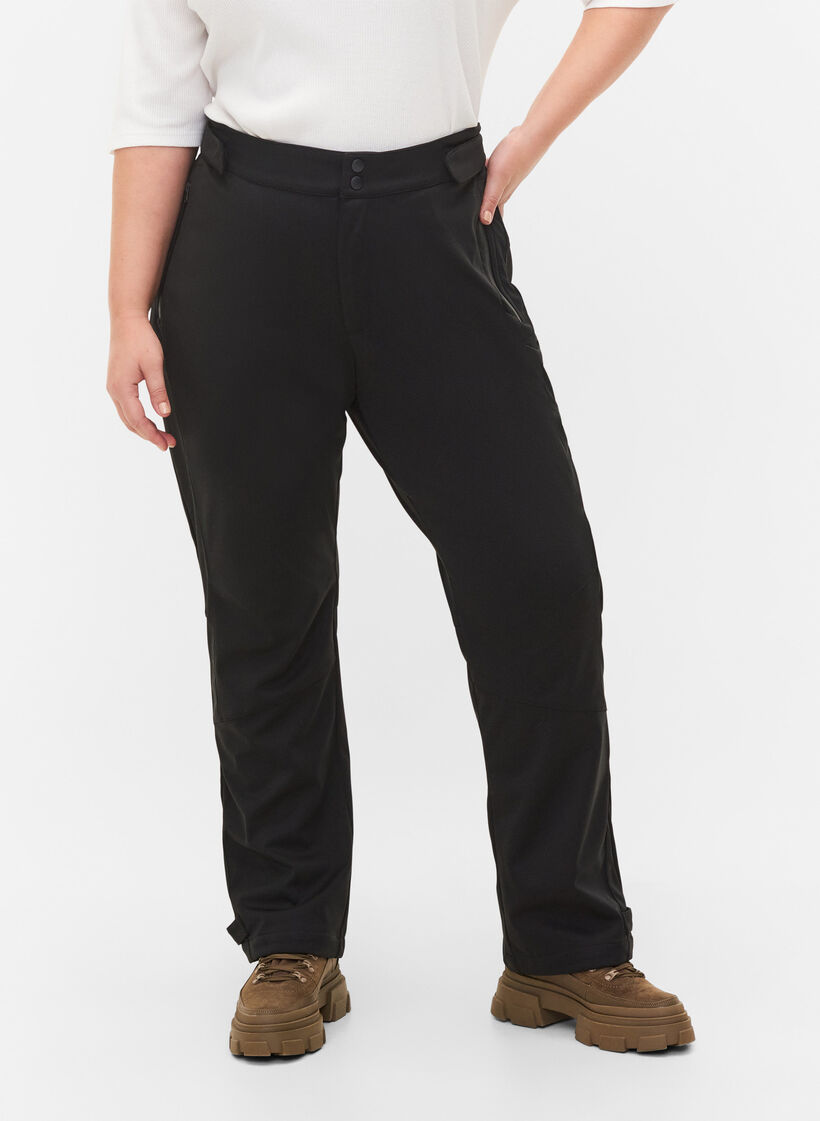 Softshellbukser, Black, Model image number 2