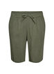 Loose fit bomullsmusselinshorts med h&oslash;y midje, Gr&oslash;nn, Packshot image number 0