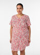 Kort bomullskjole med blomstertrykk, R&oslash;d, Model image number 0
