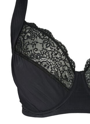 Zizzi Heldekkende BH med polstrede stropper, Black, Packshot image number 2
