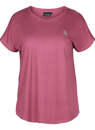 Ensfarget t-skjorte til trening, Violet Quartz, Packshot image number 0