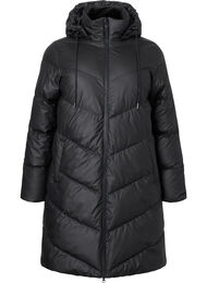 Vannavvisende vinterjakke med avtagbar hette, Black