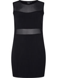 Ermeløs kjole med slim fit, Black