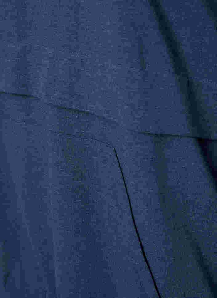 Genser med glidelås og lomme, Insignia Blue Mel. , Packshot image number 3