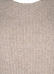 Ribbestrikket kjole med splitt, Simply Taupe Mel., Packshot image number 2