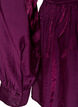Skinnende viskosebluse med peplumeffekt, Lilla, Packshot image number 3