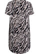 Kjole med trykk og korte ermer, Svart, Packshot image number 1