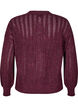 Strikket cardigan med åpent mønster, Mørk Bordeaux, Packshot image number 1