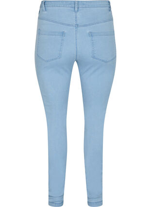 Zizzi Super slim Amy jeans med høyt liv, Ex Lt Blue, Packshot image number 1