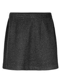 Kort skjørt med A-utskjæring, Dark Grey Melange Kort skjørt med A-utskjæring