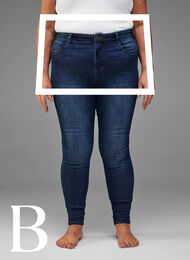 Supersmale jeans med høy midje, Dark Blue, Model