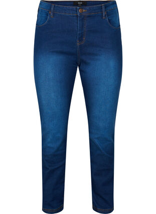 Slim fit Emily jeans med normal høyde i livet, Blue Denim, Packshot image number 0