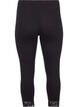 Basis 3/4-lengde leggings med blondekant, Black, Packshot image number 1