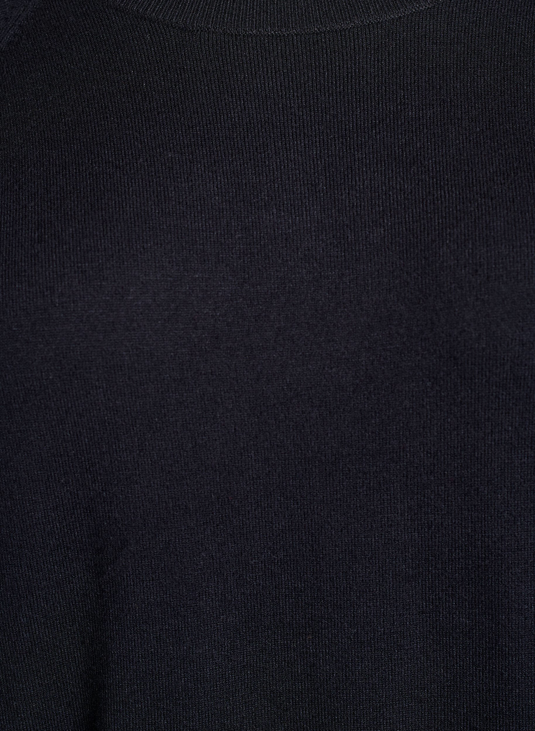 Zizzi Kort strikkekjole med raglanermer, Svart, Packshot image number 2