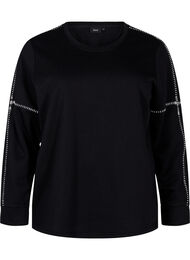 Genser med kontrastfargede sømmer, Black